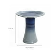 thumbnail image 7 of LuxenHome Blue Waves 18-Inch Tall Ceramic Birdbath, 7 of 7
