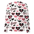 thumbnail image 4 of Valentines Scrub Jackets for Women Plus Size Loose Button Snap Front Cute Love Hearts Graphic Scrubs Casual Long Sleeve Scrub Tops Nursing Workwear Medical Nurse Uniform with Pockets Light pink 2XL, 4 of 5