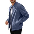 thumbnail image 3 of UDAUDU Mens Faux Suede Jacket Lightweight Vintage Trucker Bomber Jackets Casual Zipper Stand Collar Cardigans Fashion Coat XL, 3 of 9