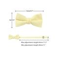thumbnail image 3 of INSPIRE CHIC Conjunto de Pañuelo de Bolsillo para Hombre Corbata Sólida Corbatas de Pajarita Pre-atadas Conjunto de Invierno Fiesta Amarillo, 3 of 6