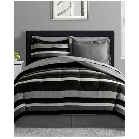 Black, Gray & White Teen Boys Reversible Stripe California ...