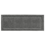 mDesign Large Modern Bath Mat Runner - Non-Skid Bathroom Runner Rug - Dark Gray
