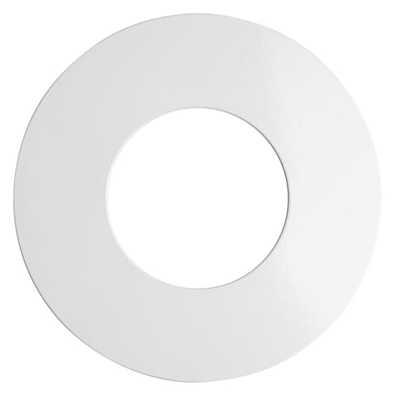 Ceiling Medallion for Recessed Can Light – Home Improvement Decorative Steel Flat Goof Ring & Cover Plate for 5" & 6" Cans, Small Ceiling Medallion for Chandeliers & Pendants, White