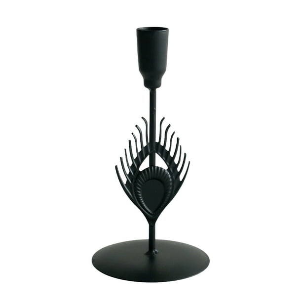 Candelabro de Hierro de Estilo Escandinavo | Candelabro Geométrico de Metal Dorado o Negro | Decoración de Mesa Multialtura para Cenas Románticas, Ambiente Hogareño, Centro de Mesa de Boda o Decoraci