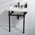 thumbnail image 2 of Kingston Brass KVPB30WQB1 Fauceture KVPB36WQA1 Vanity & Sink with Acrylic Pedestal, Polished Chrome, 2 of 3