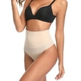 thumbnail image 4 of Joyshaper Women Tummy Control Shapewear High Waist Thong Underwear Slimming Body Shaper Panty Beige XL, 4 of 7