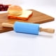 thumbnail image 4 of Mini rodillos, paquete de 2 rodillos con mango de madera para niños, rodillos de silicona antiadherentes para cocina casera, pastel para niños de 9 pulgadas Ormromra SNFLD1412, 4 of 8