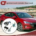 thumbnail image 2 of Unique Bargains 1 Set Cilindro de Bloqueo de Encendido para Hyundai Elantra 2.0L L4 2007-2010 Interruptor de Encendido Cilindro de Bloqueo de Puerta No.819052H230/819052H210 Metal, 2 of 7