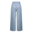 thumbnail image 4 of Huankd Wide Leg Stretchy Work Pants Pull on Business Casual Pants for Women High Waisted Slacks Dress Pants Blue S, 4 of 7