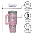 thumbnail image 4 of OBREWU Pioneer Flower Tumbler with Handle and Lid,40oz Pioneer Flower Double Wall Vacuum Insulated Tumbler,Pioneer Flower Cups Gift for Women and Men, 4 of 7