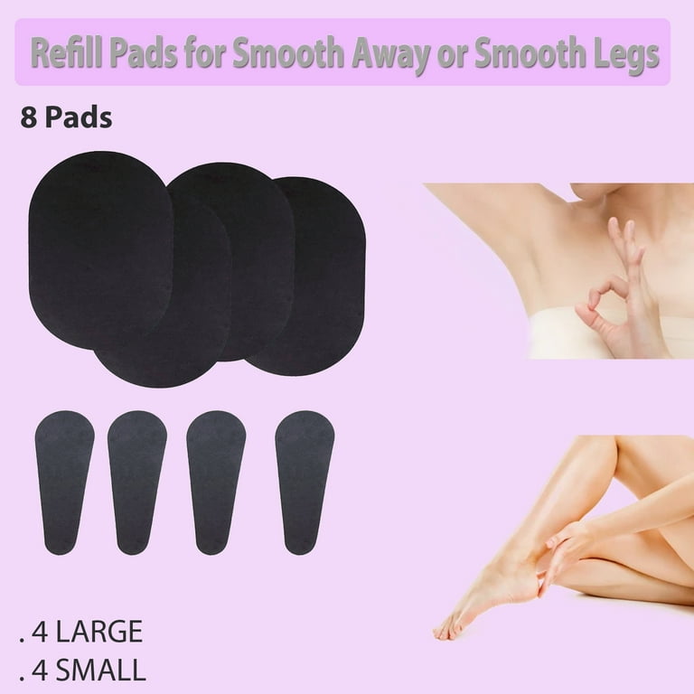 TV Direct Refill Pads Smooth Legs Removes Unwanted Hair Instantly Pain Free Shaving 8 Pads Black