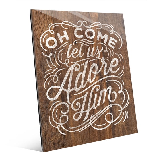 Let Us Adore Him - Chestnut | 16" x 20" Acrylic Wall Art