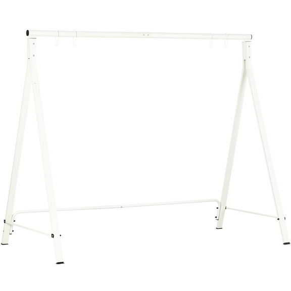Heavy-duty Backyard Swing Frame, 528 Lbs Capacity, White Porch Stand, For Patio Lawn