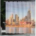thumbnail image 4 of Ambesonne Cincinnati Shower Curtain, Buildings near Stadium, 69"Wx70"L, Multicolor, 4 of 5