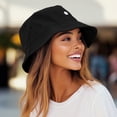 thumbnail image 4 of Dalix Lil Flower Embroidered Cotton Cap Outdoor Bucket Hat Womens in Black S Small, 4 of 4