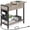 Greige, variant on Greige and Black Industrial Side Table with Built-In Charging Station, USB Ports, and Side Fabric Storage Pockets