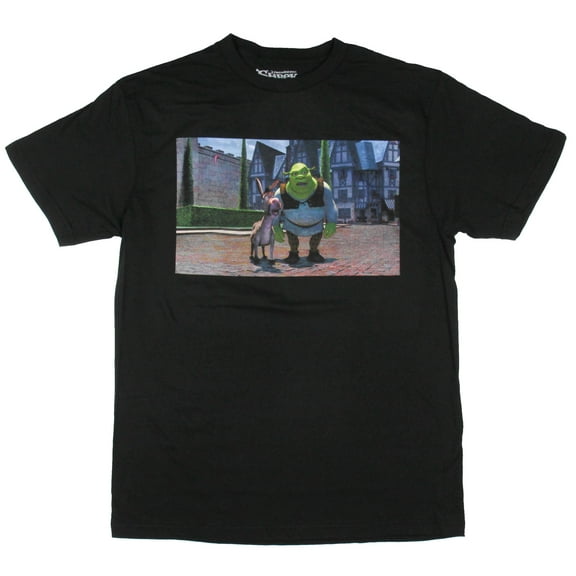 Dreamworks Men's Shrek And Donkey It's Too Quiet Graphic Print Adult T-Shirt