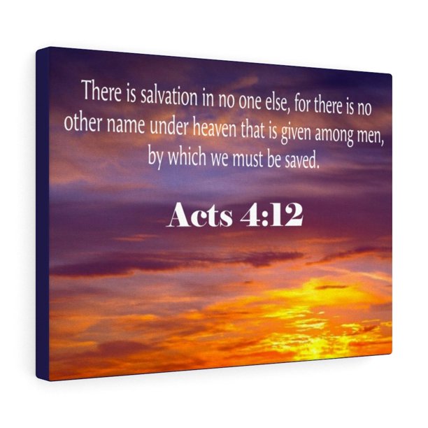 Scripture Canvas Salvation Acts 4:12 Christian Wall Art Bible Verse Print  Ready To Hang - Walmart.com