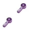 thumbnail image 1 of Kearding mini ventilador dispositivo de refrigeración enfriador de aire suministros de verano ajustable 3 velocidades equipo de camping Púrpura 2piezas, 1 of 6