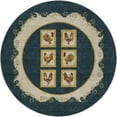 thumbnail image 2 of Addison Rugs Dream Shag Premium Machine Washable Transitional Rooster Panel Midnight Round Rug, 8' x 8', 2 of 8