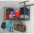 thumbnail image 6 of MonsterRax 2x6 Overhead Garage Storage Rack - Height Adjustable - Steel Rack - 300lb Max Capacity (Hammertone, 12"-21"), 6 of 6