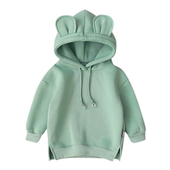 Mercatoo Toddler Baby Boys Girls Spring Fall Clothes Kids Hoodies Long Sleeve Hooded Sweatshirt Little Girl Boy Pullovers Tops