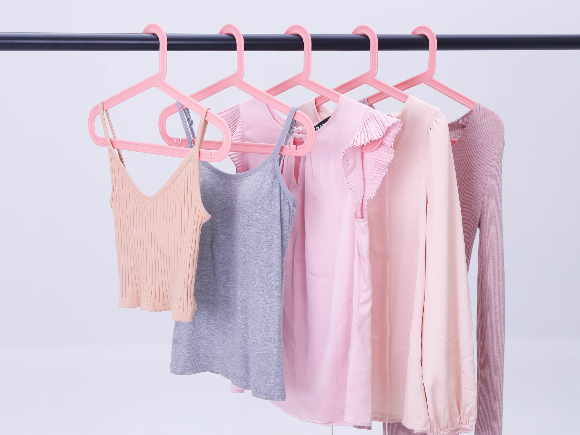Unique Bargains Durable Space Saving Clothes Hangers 20 Packs Pink
