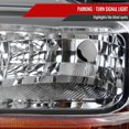 thumbnail image 4 of Spec-D Tuning Headlight Assembly 2LH-F25008-RS Factory Style Headlight With Amber Reflectors; Clear Lens; ABS Plastic Chrome Housing; DOT/SAE Approved; Set Of 2; Bulbs Not Included, 4 of 10