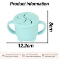 thumbnail image 2 of Hukapapa Vaso de silicona para refrigerios para niños pequeños con tapa extraíble y sin derrames para una fácil limpieza Material de silicona Vaso para refrigerios para bebés Verde menta, 2 of 6