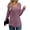 Fuchsia, variant on Fantaslook Square Neck Tops for Women Long Sleeve Dressy Blouses Button Side Tunic Shirts