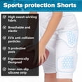 thumbnail image 3 of TUOYR Youth Kids Padded Compression Short Football Girdle Pants for Football Baseball (White), 3 of 7