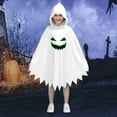 thumbnail image 2 of Krdevn Girls Glowing Ghost Cape - Halloween Clothing for Kids, Glow in The Dark Playwear, Loose Fit Party Dress Up Outfit,Color:White Size:12-14 Years, 2 of 9