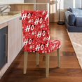 thumbnail image 6 of Red Candy Cane Christmas Chair Covers Set of 4 Reusable Stretch Parsons Chair Slipcover Spandex Seat Covers for Dining Room Chairs Non Slip Removable Washable Protector for Xmas Holiday, 6 of 7