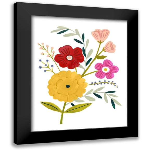 Borges, Victoria 12x14 Black Modern Framed Museum Art Print Titled - Simple Flora IV