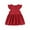 Red, variant on XBASW Toddler Baby Girls Cotton Dress Summer Ruffle Sleeve Dresses Kids Casual Sundress for Girls 1-7Y