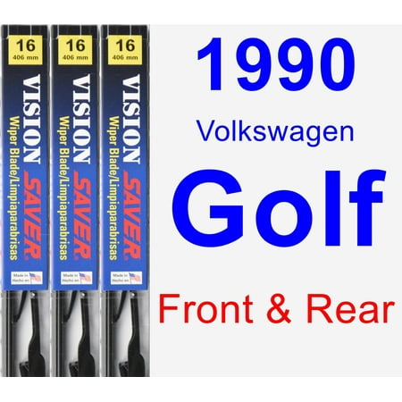 - 1990 Volkswagen Golf Wiper Blade Set/Kit (Front & Rear) (3 Blades) - Vision Saver