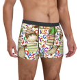 thumbnail image 4 of Salouo Owl Back To School Print Men's Boxer Briefs,Breathable Underwear Elastic Waistband Briefs for Men -Large, 4 of 8
