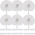 thumbnail image 1 of Abanicos de mano plegables Bestage, 150 paquetes, blancos, para bodas, 1 of 7