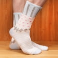 thumbnail image 4 of BambooMN Women's Colorful Bamboo Rayon Polka Dot Stripe Socks - Color 1 - Size 10-13 - 1 Pair, 4 of 4