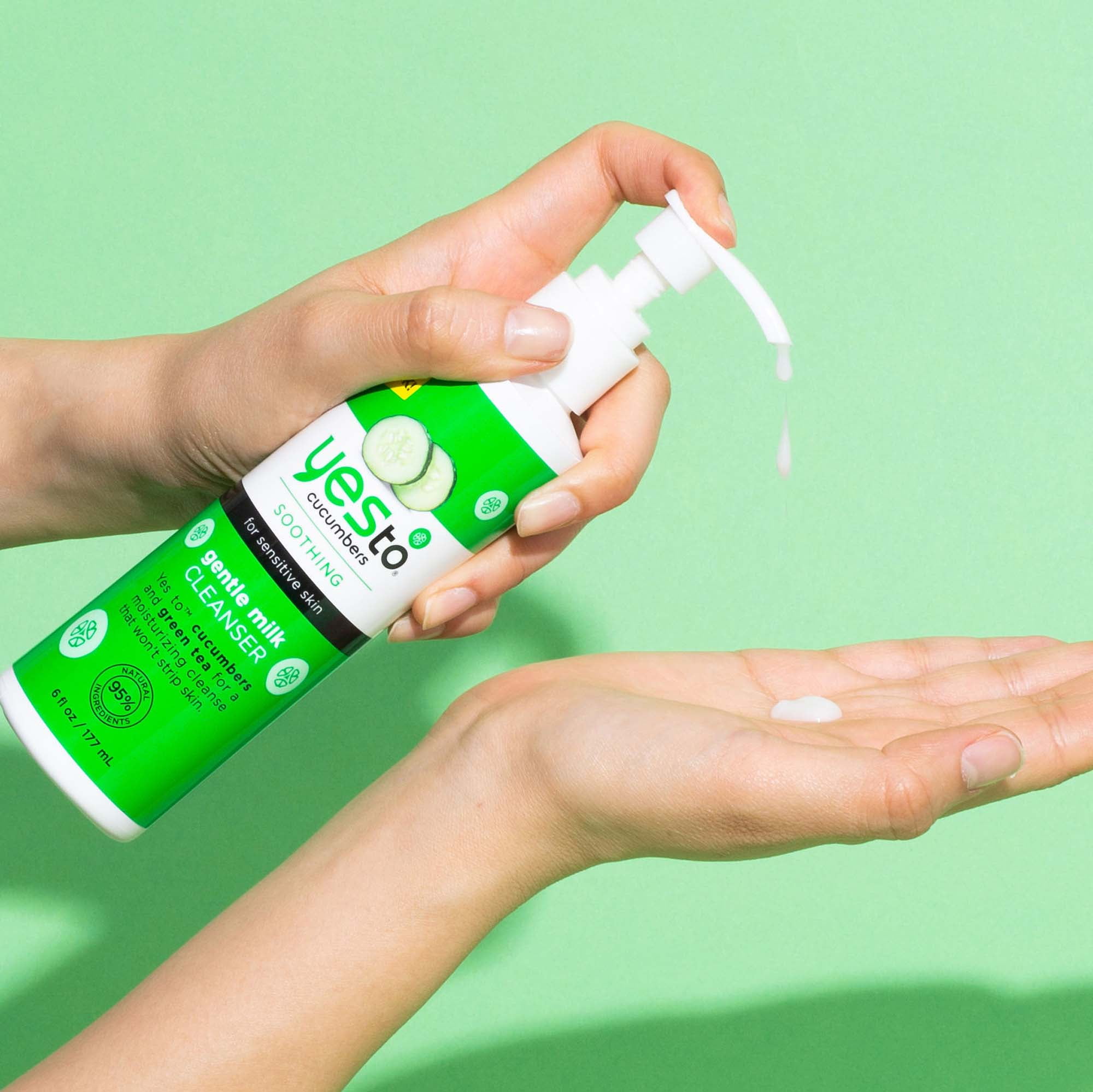 Yes To Cucumbers Gentle Milk Cleanser Face Wash, 6 Fl Oz