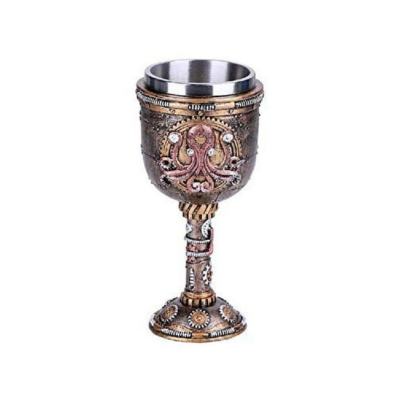 Steampunk Kraken Goblet Chalice Wine Cup Geared Octopus New