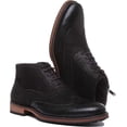 thumbnail image 5 of JUSTINREESS Bruno Men's Lace Up Leather Boots With Side Zip In Black Size 10, 5 of 6