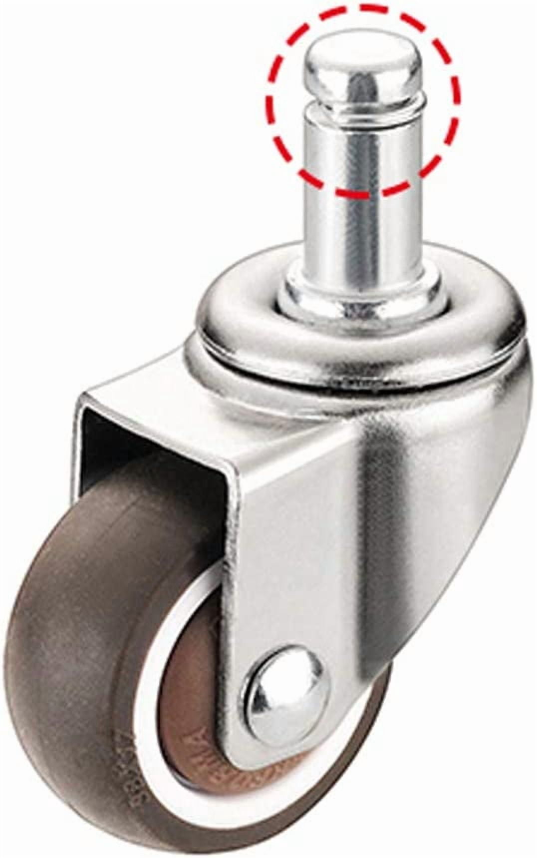 Gamvdout Plate Casters Office Chair Swivel Caster Wheels Replacement Universal Castors Wheels for Furniture Small Moving Caster Wheels Heavy Duty Trolley Wheels Castors 5Pcs Standard Stem 11x22mm (Gr