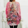 thumbnail image 6 of Christmas Clothes for Women Pullover Sweaters 2 Pockets Crewneck Graphic Soft Flannel Tunic Tops for Leggings (XL, Pink #A), 6 of 6