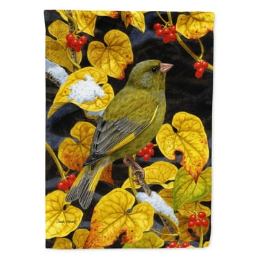 European Greenfinch Flag Canvas House Size