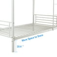 thumbnail image 3 of ARCTICSCORPION Kids Metal Twin over Twin Bunk Bed with Ladder and Guardrail, White, 3 of 9