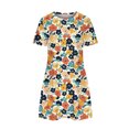 thumbnail image 5 of Ovzne Robes pour Femmes Robe Mode Robes pour Femmes Été Décontracté Col Rond Manches Courtes Robe Imprimée Robe d'Été Manches Courtes Imprimée Liquidation, 5 of 5