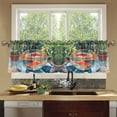 thumbnail image 4 of Yayeee Kitchen Curtains Tier Set of 2 Light Filtering 57"x36" Over Sink Window Panels, Art Goldfish Bowl, 4 of 7