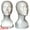 White 2pcs, variant on Walbest 2PCS Female Foam Mannequin Head Shop Hat Glasses Hair Wig Stand Display Head Model