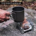 thumbnail image 4 of Riousery Portable Camping Alcohol Stove Solid Fuel Folding Stove Outdoor Mini Cooking Cookout Picnic BBQ Wax Stove For Backpacking Hiking Lightweight (3.7x2.9 inches / 9.4x7.4 cm)[cite: 1], 4 of 6